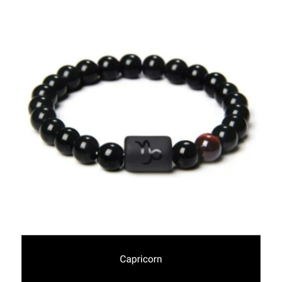 NWT - Taurus Tiger Eye Stone Bead Bracelet  (SKU 0119) - Picture 1 of 7